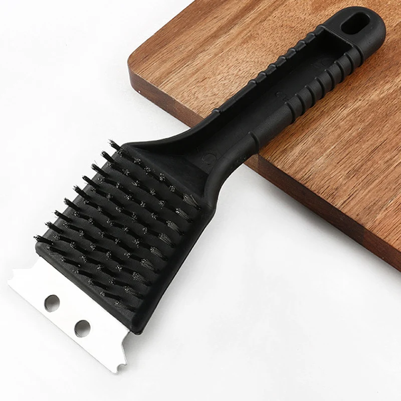 Stainless Steel Barbecue Brush Grill Cleaning Wire Brush with Scraper BBQ Cleaner Accessories For Outdoor Camping