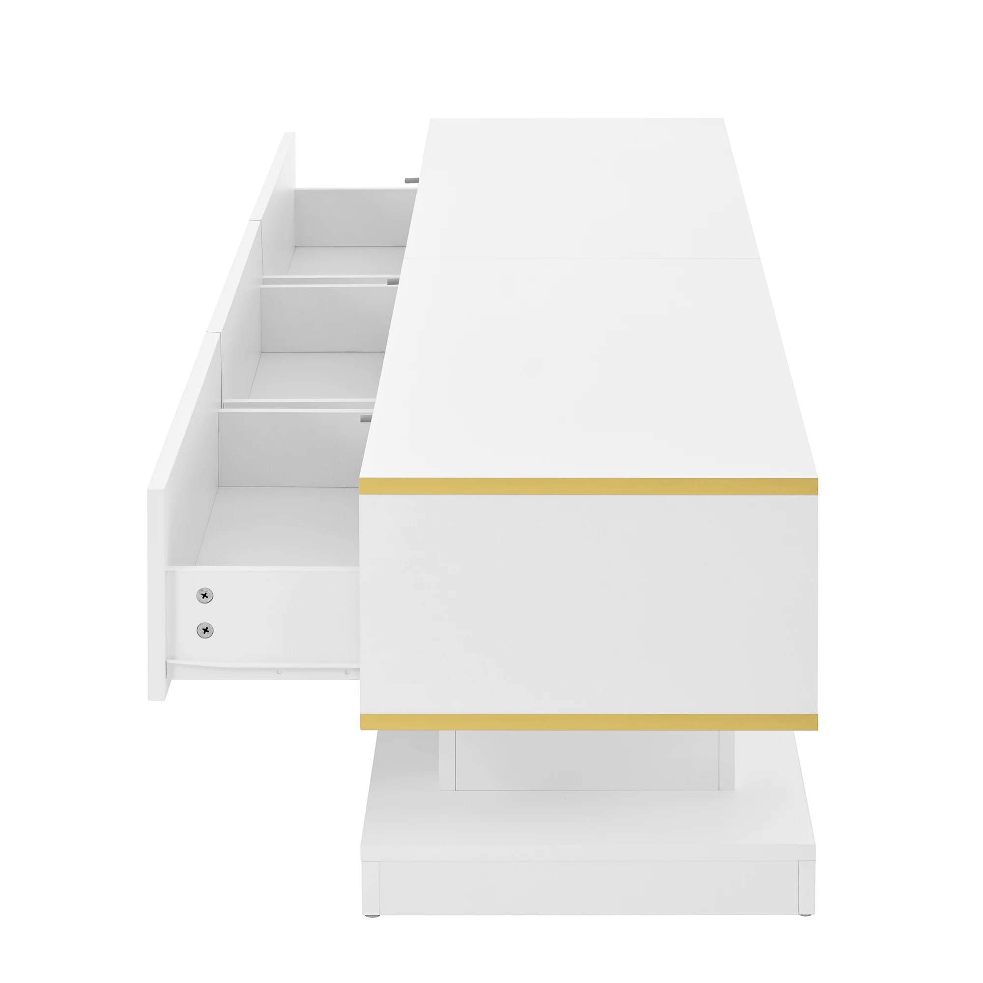 200*40*40cm TV-Schrank, Lowboard mit 3 Schubladen, Hochglanz-TV-Ständer, Wohnzimmerschrank mit viel Stauraum – Detail 21