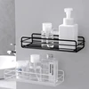 Bathroom Shelf Wall Mounted Corner Storage Shelves Shampoo Holder Cosmetic Rack Iron Shower Drain Basket Bathroom Organizer 3
