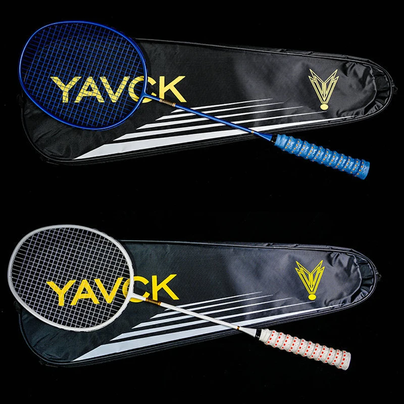 

Full Carbon Badminton Racket Training Shot Offensive And Defensive Type 8U Feel Light Carbon Fiber Handle Single Shot -40