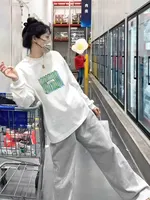 Pure Cotton Long Sve T-irt 2025 New Sle Trendy Women's Autumn Winter Fce Lined Base Layer irt Top Korean Sle Lo...