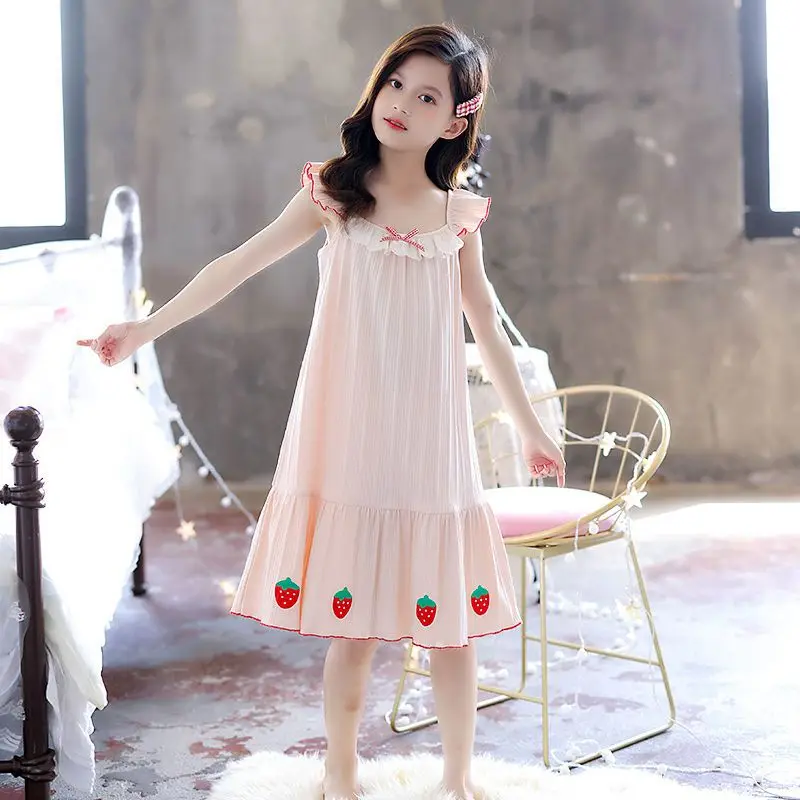 여름 소녀 공주 스타일 가볍고 귀여운 에어컨용 나이트가운