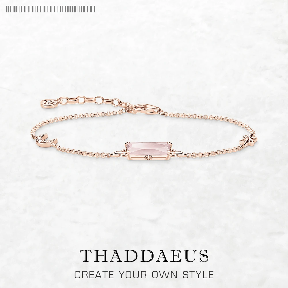Stellar Rose Bracelet with Diamante oval in gold 70402 main image 1