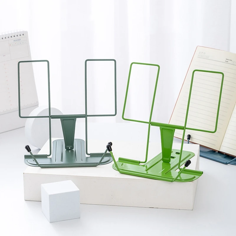 Metal Book Stand Book Holder Book Stand for Reading Adjustable Book Holder  for Reading (Full Green)