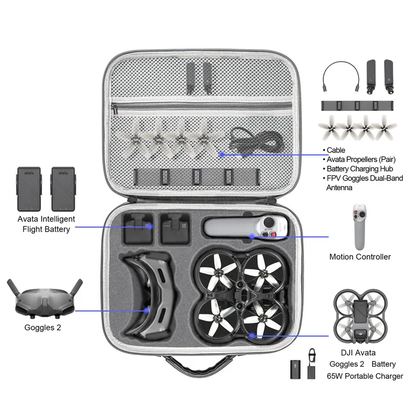 For DJI Avata Portable Storage Protect Case Handbag Crossbody Shoulder Bag For DJI Avata Goggles 2 / FPV Drone Accessories