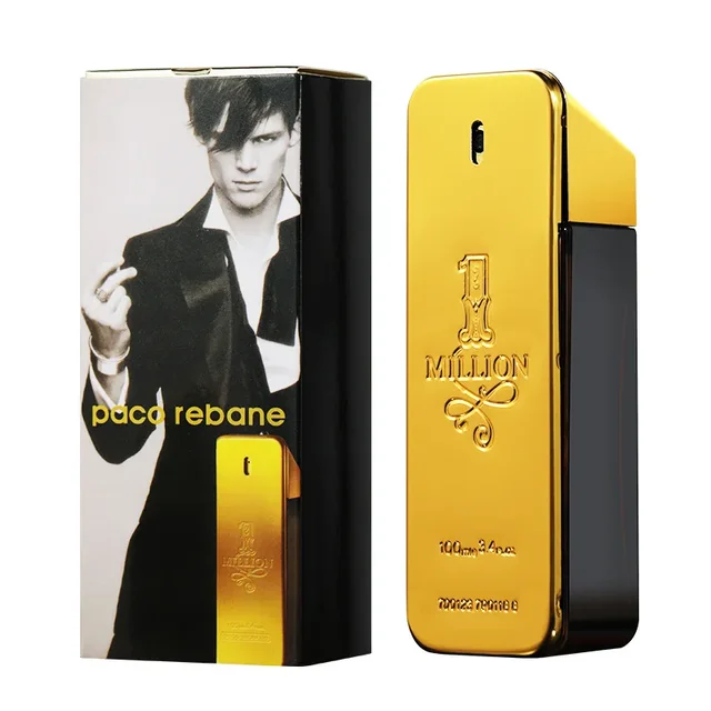 Parfum Original 100ml pour Homme, Huile Corporelle, Eau de Parfum, Cadeau, Million Gold Cologne, Déodorants, Parfum Masculin Longue Durée, Fort et Masculin 1