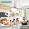 20.5in Ceiling Fan Light with Remote, 40W Socket Fan with LED, E27 Cordless Screw Electric Fan for Kitchen, Bedroom, Small Rooms 2