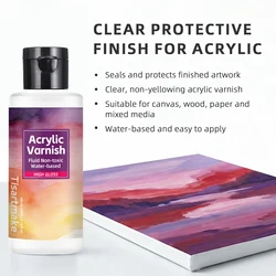 High Gloss Clear Varnish for Artwork - Non - Yellowing & Anti - Crazing Finish (60ML X 2 Pcs)