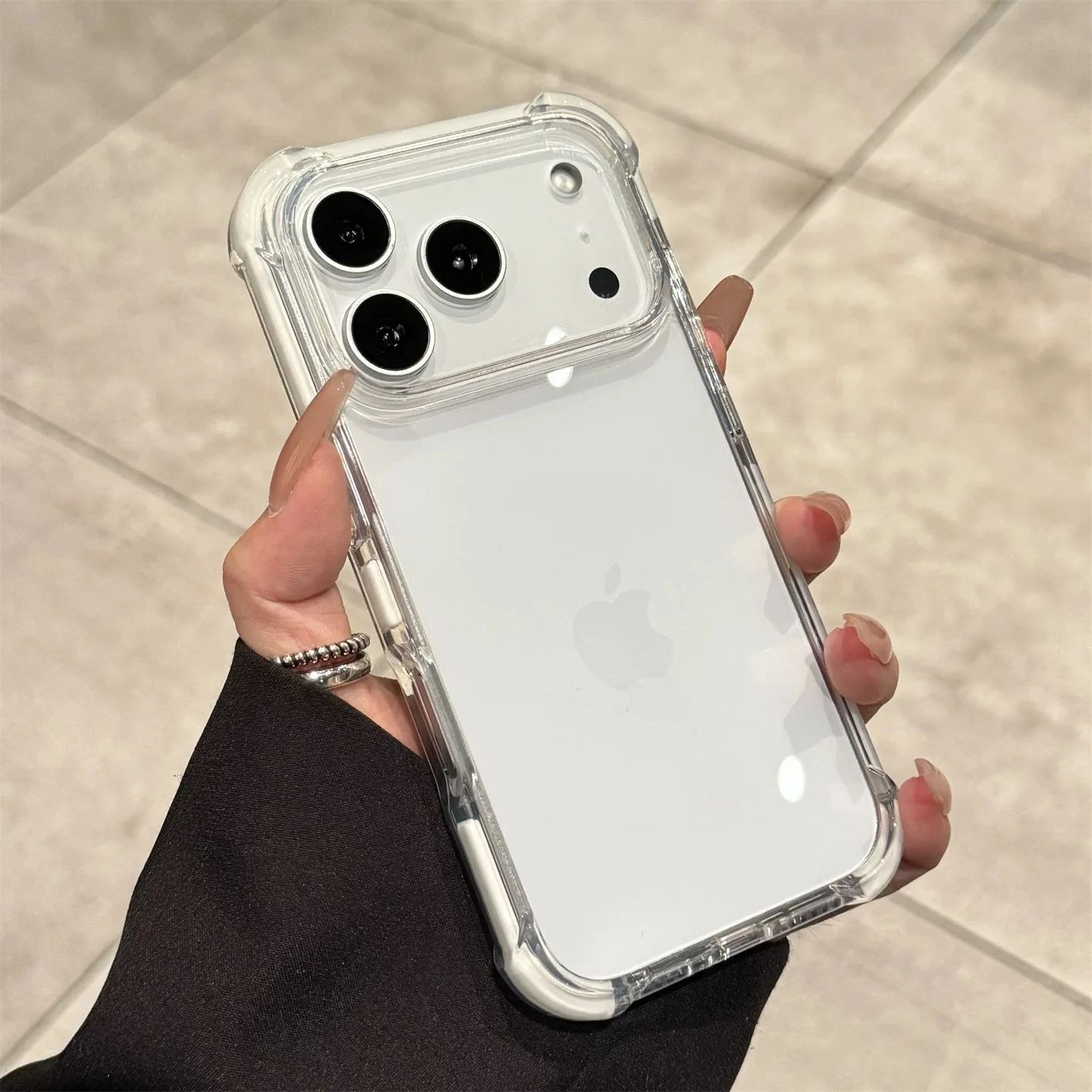 Enhanced Shockproof TPU Transparent Phone Case - Anti-fall Protection
