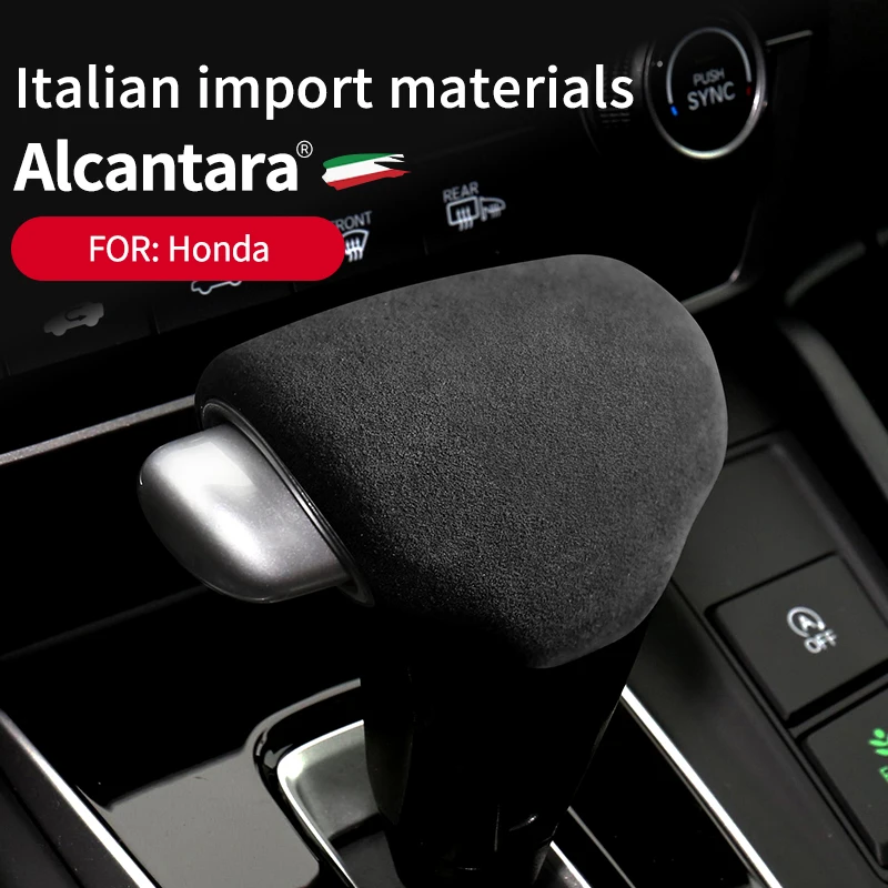 

For Honda CRV Avancier URV Breeze 2017- 2023 Alcantara Wrap Car Gear Shift Knob Handle Cover Frame Sticker Interior Accessories