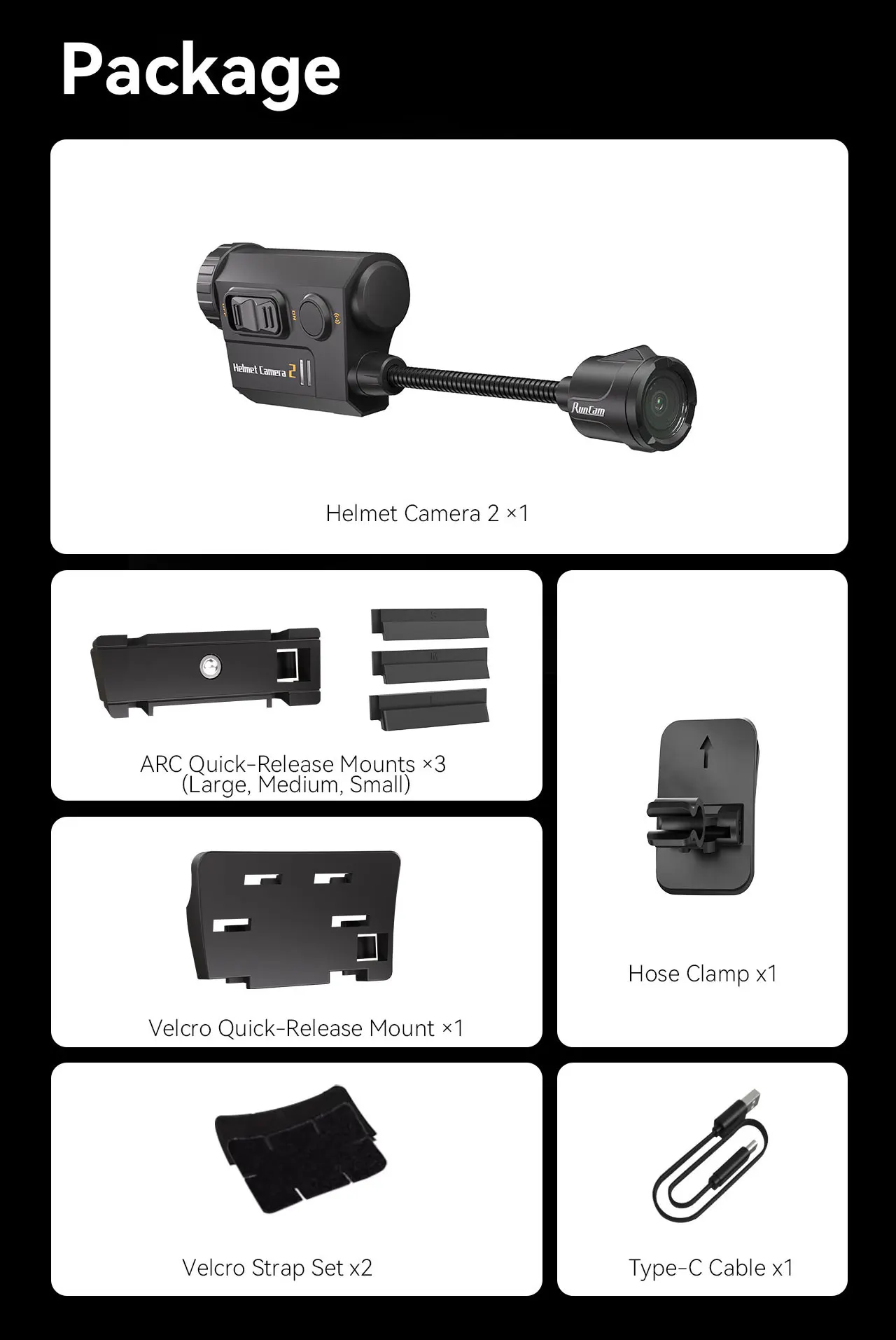 RunCam Helmet Camera 2 Helmetcam2  Night Recording Adjustable Lens Video Action Camera Repair Parts thumbnail 5
