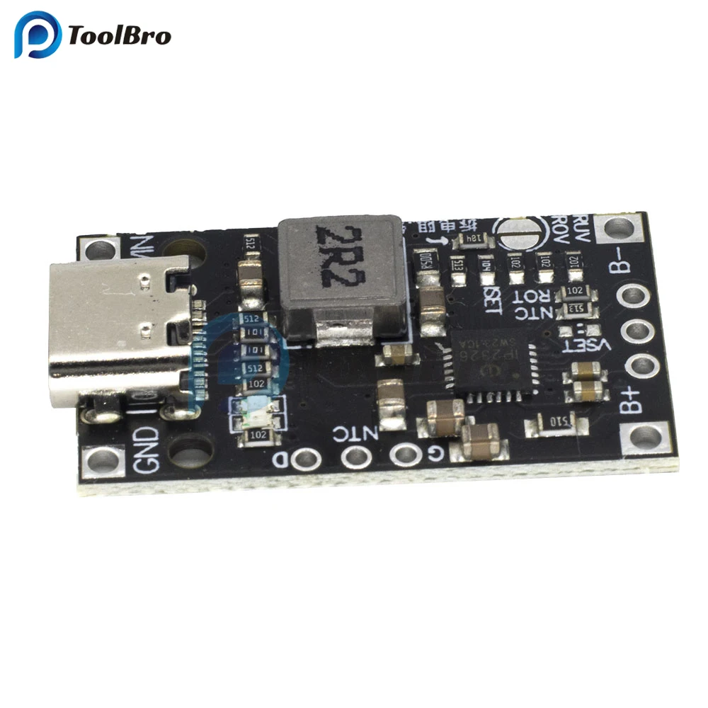 Type-C USB 2-3S BMS 리튬 배터리 충전 부스트 모듈 15W 8.4V 12.6V 1.5A, 균형 잡힌 지원 고속 충전 표시기