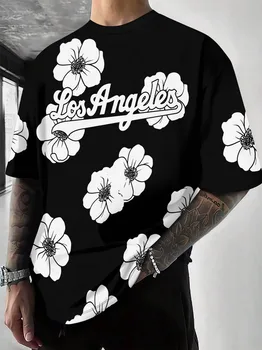 The 2025 summer new men's quick-drying T-shirt with 3D printing is a fashionable and trendy streetwear that is comfortable and c