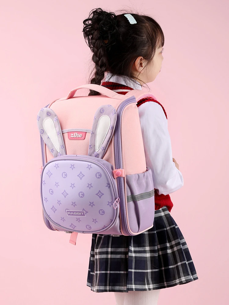 Backpack for Girls Boys Cute Rabbit School Bag Back Pack School Backpacks for Kids Kawaii Bookbag for Elementary Middle School