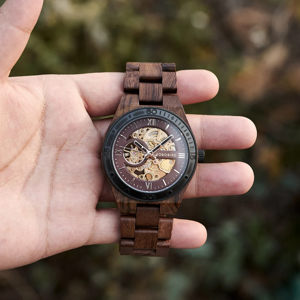 Luxury Fashion Men's Watches with Automatic Movement Mechanical Wrist Watches from BOBO BIRD the Hottest Gifts for Father's Day mechanical watch