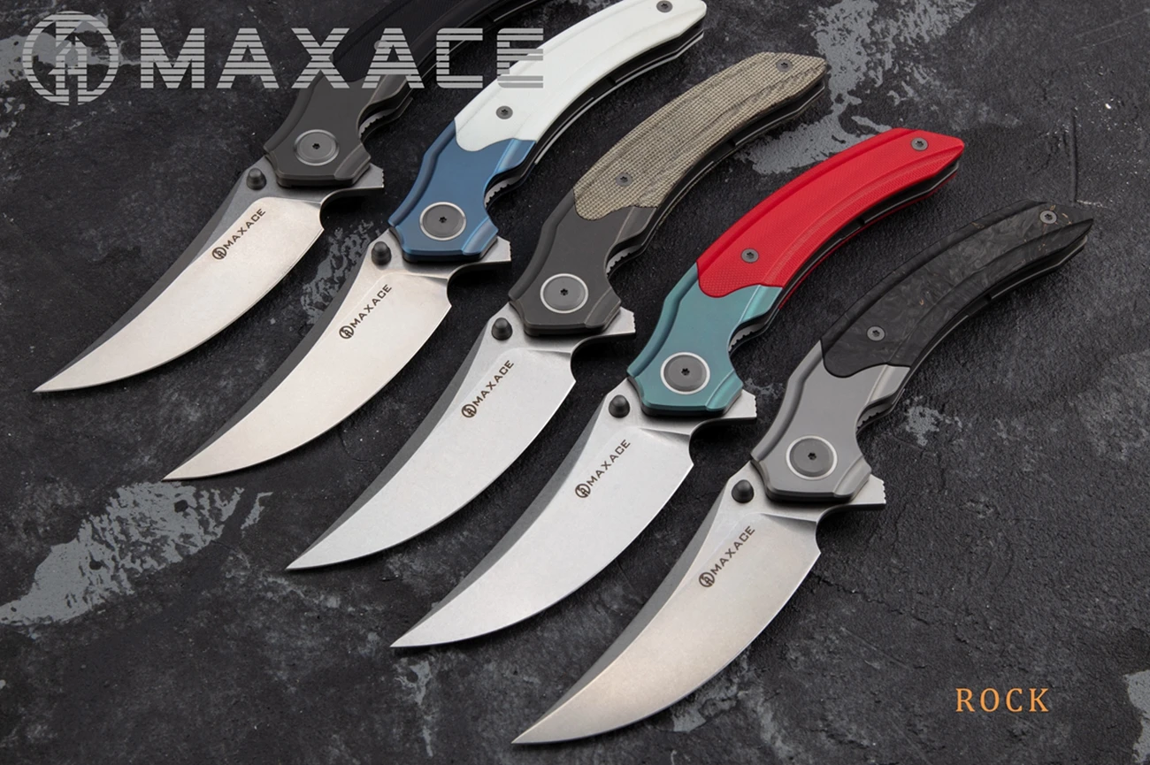 

Maxace Knife Rock TC4+G10 Handle M390 Blade Folding Knife Tactical Survival Knives Hunting Camping Edc Tools Hunting Knife