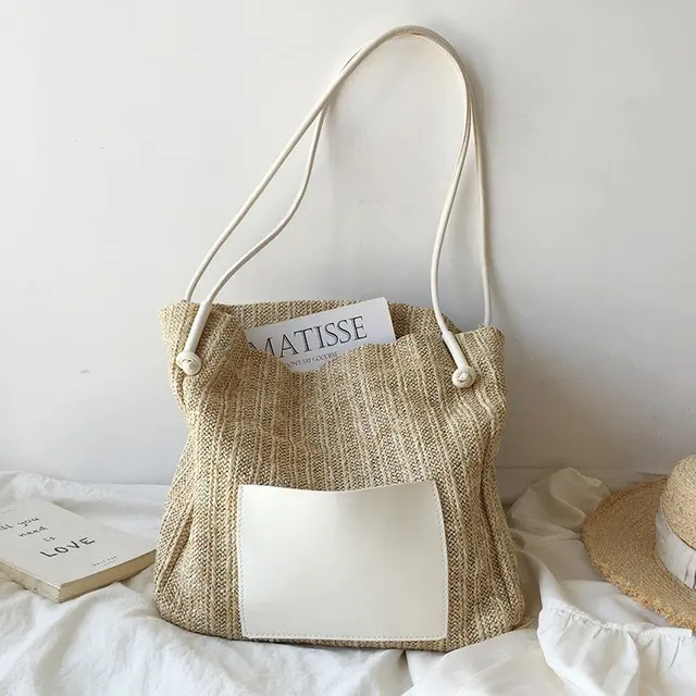 Eco-Luxury Straw Tote Beach Bag