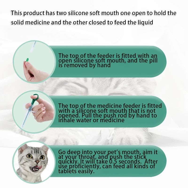 Pet Dog Convenient Feeding Medicine Device Cat Feeder Puppy Drinking