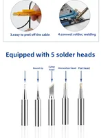 NEW Electric Soldering Iron 16IN1 80W LCD Digital Display 180-500 Adjustable Replaceable Head Soldering Iron Tin Pen Welding Kit - Image 6