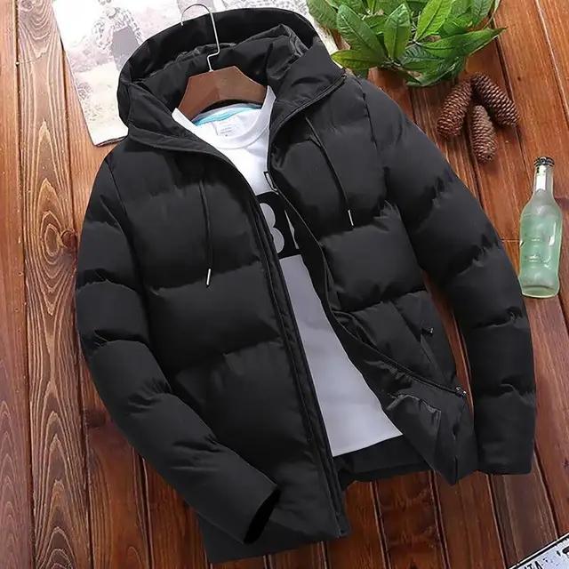 Fashion Parkas Men Winter Overcoat Men's Casual Jacket Warm Hooded Thick Puffer Jacket Men Winter Coat Outwear Business Hombre 1