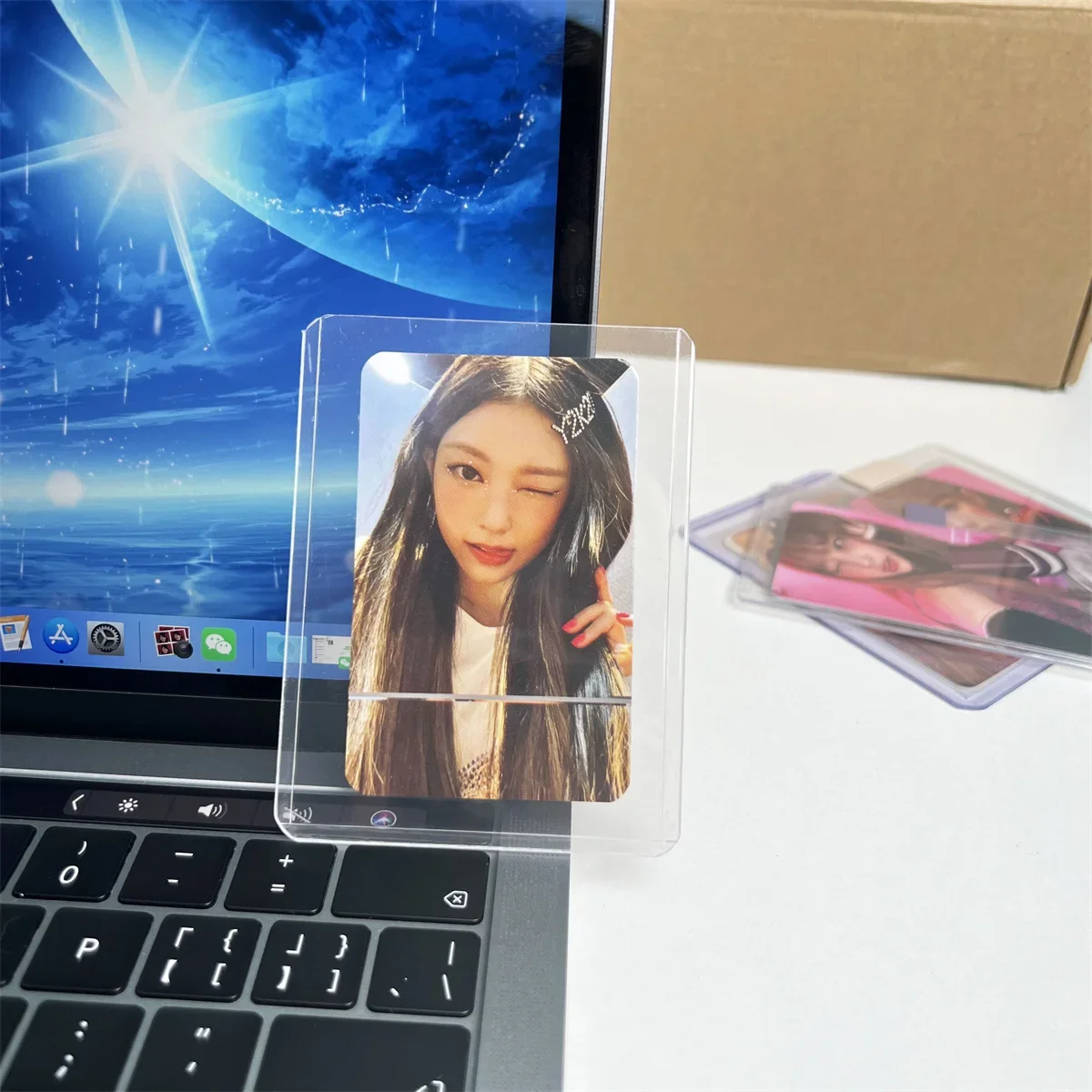 Kpop Stationery ID Card Holder Acrylic Sheet Protector Photocard Holder Work Card Korea Toploader Decor PVC 5 Pcs 10 Pcs Card Holder Card Protector Idol Card Protector Photo Card Holder