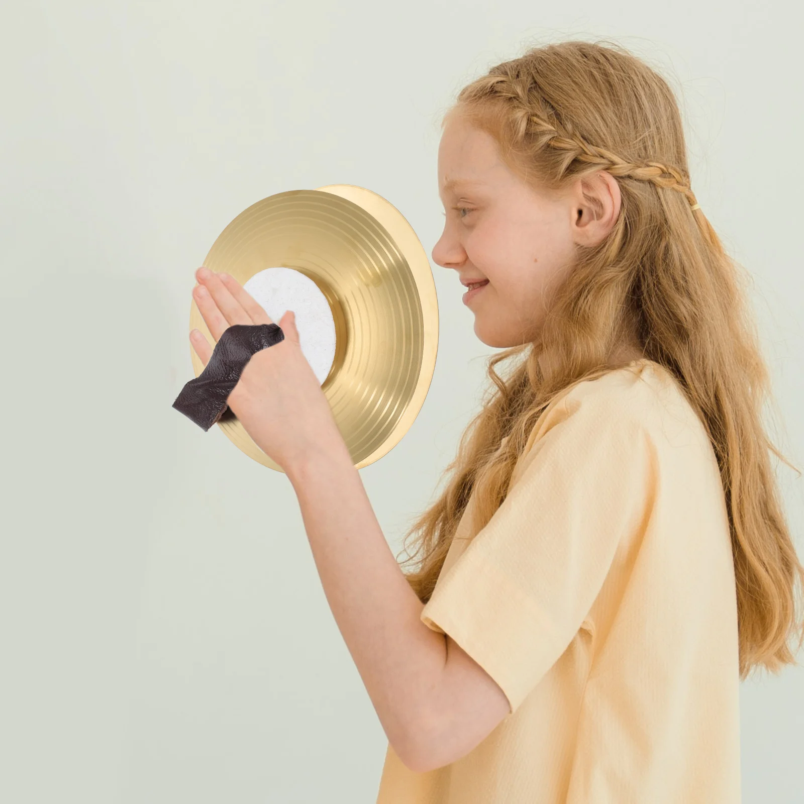 1 Pair Of Small Alloy Hand Cymbals Performance Band Percussion Musical Instrument for Baby Kids Early Musical Developmental Toy tibetan cymbals