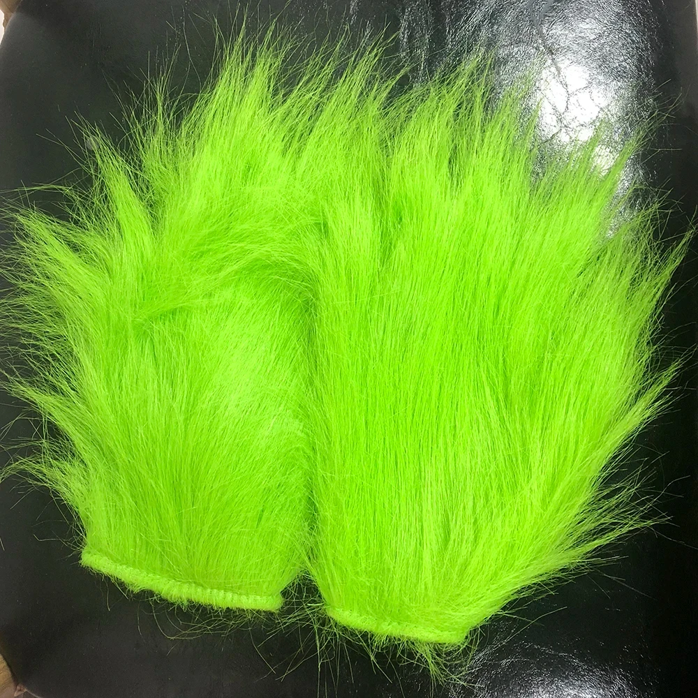 Christmas Gloves Green Plush Gloves Funny Thief Green Monster Halloween Cosplay Costume Accessories Party Props 1PC cartoon gloves furry gloves cosplay gloves