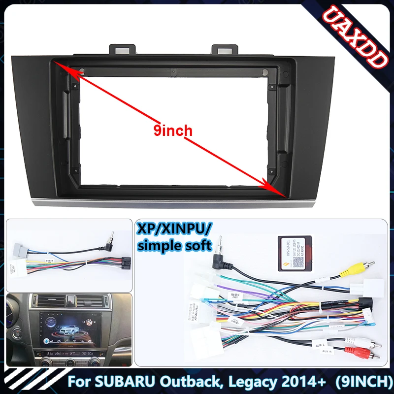 9-дюймовый автомобильный радиоприемник для SUBARU Outback Legacy 2014, Android, DVD, стерео, аудио экран, мультимедийный видеопроигрыватель компакт-дисков, кабель, жгут, рамка (art.: 3920c63a708fa) - 3920c63a708fa