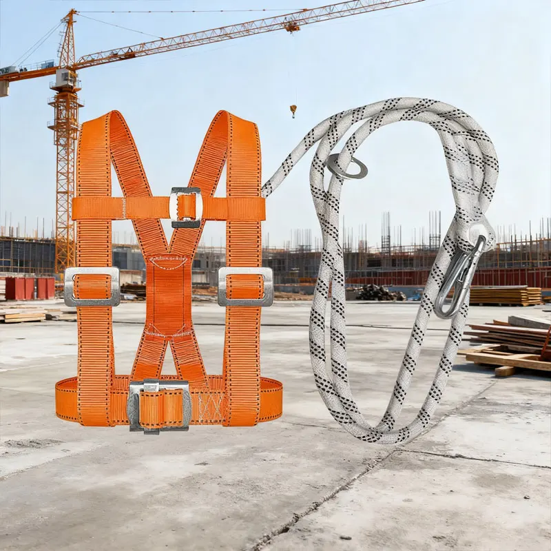 야외 암벽 등반 고고도 작업 안전 하네스 조절식 안전 조끼 야외 5점식 안전 벨트 보호 장비