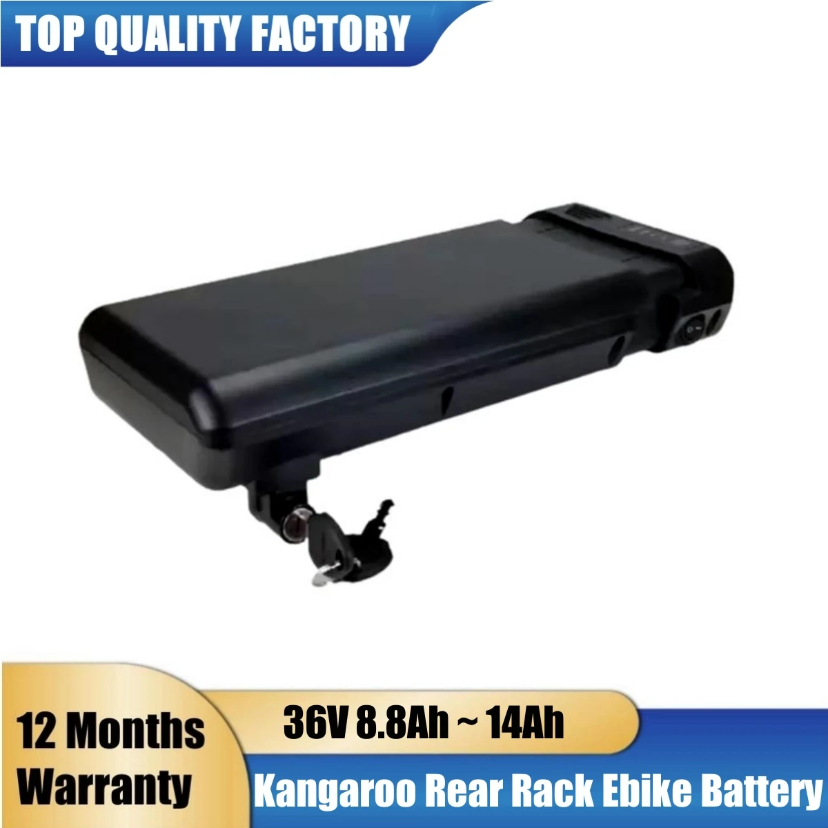 

Ansman Bike Replacement Battery 36V 8.8Ah 10.4ah 12.8Ah 14Ah Rear Rack Ebike Batteries 250w 350w 500w E-bike Batteria