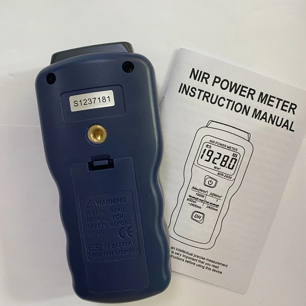 NIR Power Meter Wavelength 900nm-2600nm LCD Solar Infrared Irradiance Meter Sun Infrared Lamps Radiation Intensity 1-19999 W/m² 5