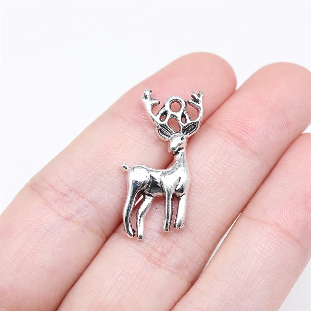 Jewelry Making Charms 10pcs 27x12mm Antique Silver Color Charms