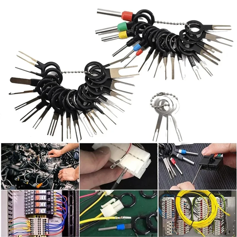 Car Terminal Extractor 18Pcs Car Terminal Removal Metal Repair Tool Automotive Universal Wire Pin Extractor Sets