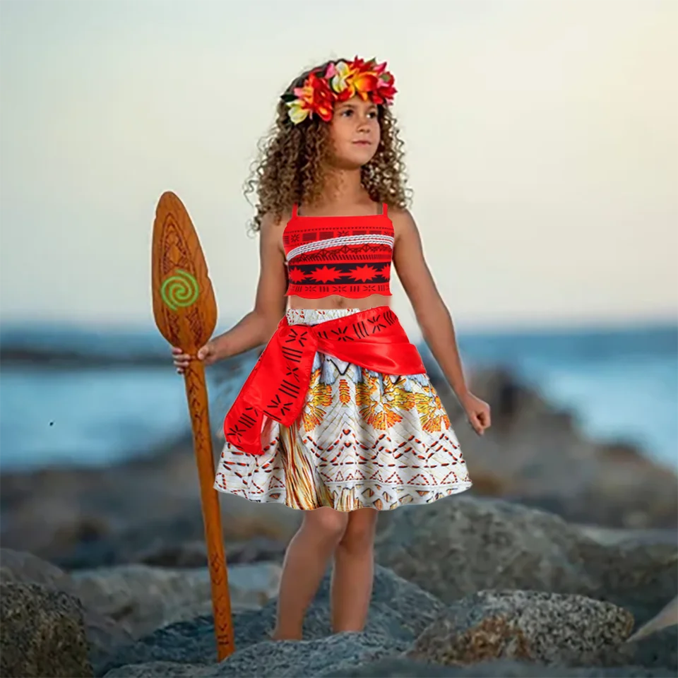 Sabbenia Princess Ocean Adventure Dress Up Set For Girls - Costume With Necklace, Headband & Clip, Birthday Gift