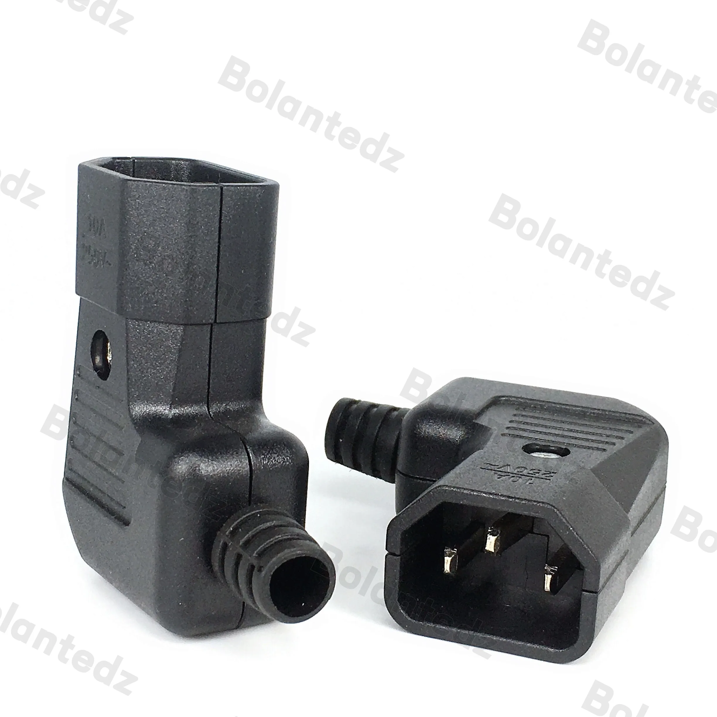 Elbow IEC320 C13 C14 Power Cord Wiring Plug Assemble IEC Connector Outlet PDU UPS Electrical AC 10A 250V