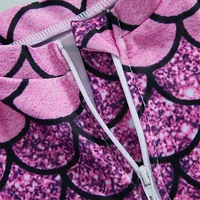 Mermaid Print Toddler Swimsuit With Zipper And UV Protection