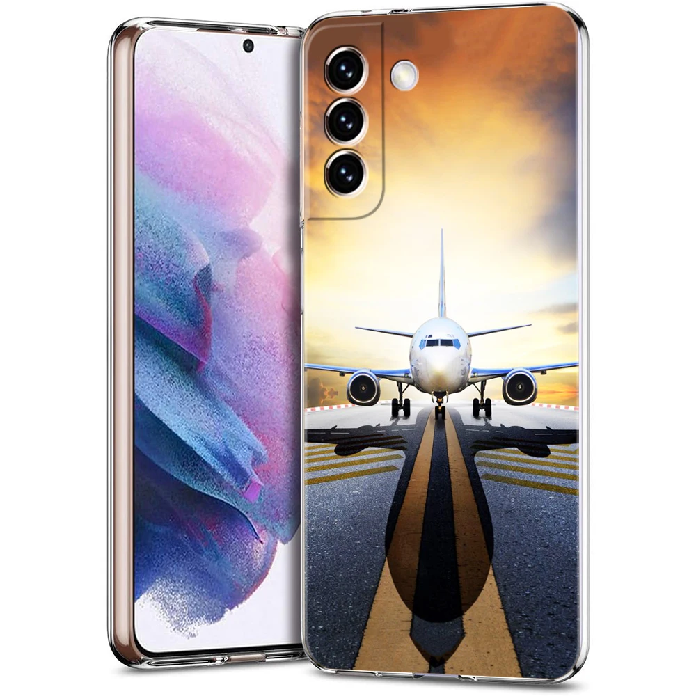 Clear Transparent Airplane Design Phone Case