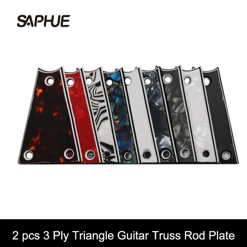 Triangle Guitar Truss Rod Cover, 3 Ply, 3 Hole, 42.5x30mm, 3 Hole, Multi Color Available, 2Pcs
