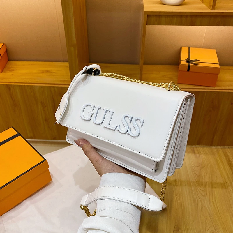 Light Luxury High-End Small Bag, Women'S Trendy Fashion Bag, Single Shoulder Crossbody Chain Bag, Letter Small Square Bag 2
