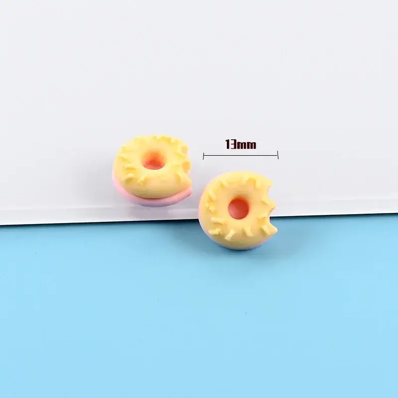 10Pcs Mini Cute Simulation Candy Biscuits Donuts Flat Back Resin Kawaii Fake Food Craft DIY Hair Accessories Phone Case Decor - Image 11