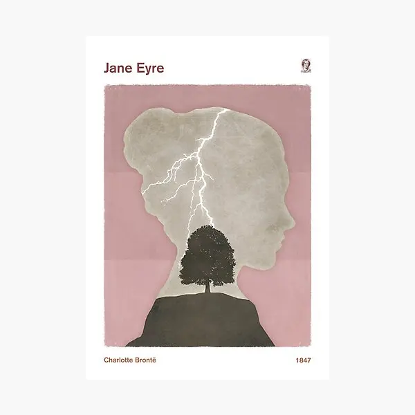 Jane Eyre Charlotte Bronte Literary Art Poster Sitcker Per Cartoon Water Bottles Car Cute Funny Art Living Room Decor