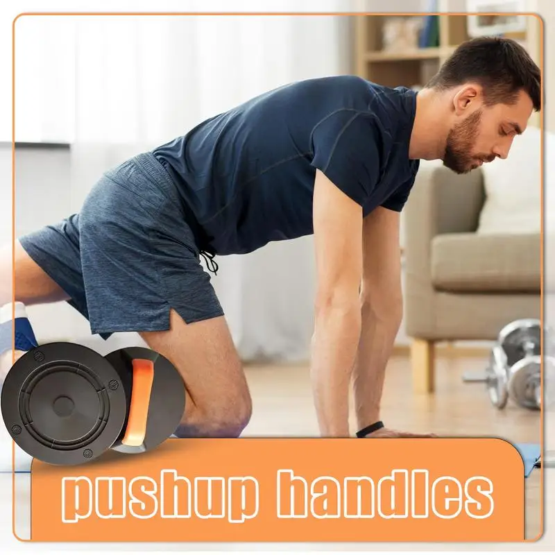 Strength Training Pushup Stands 2X Exercise Roller Wheels Rotating Handles Strength Training Equipment Push Up Helper Gym
