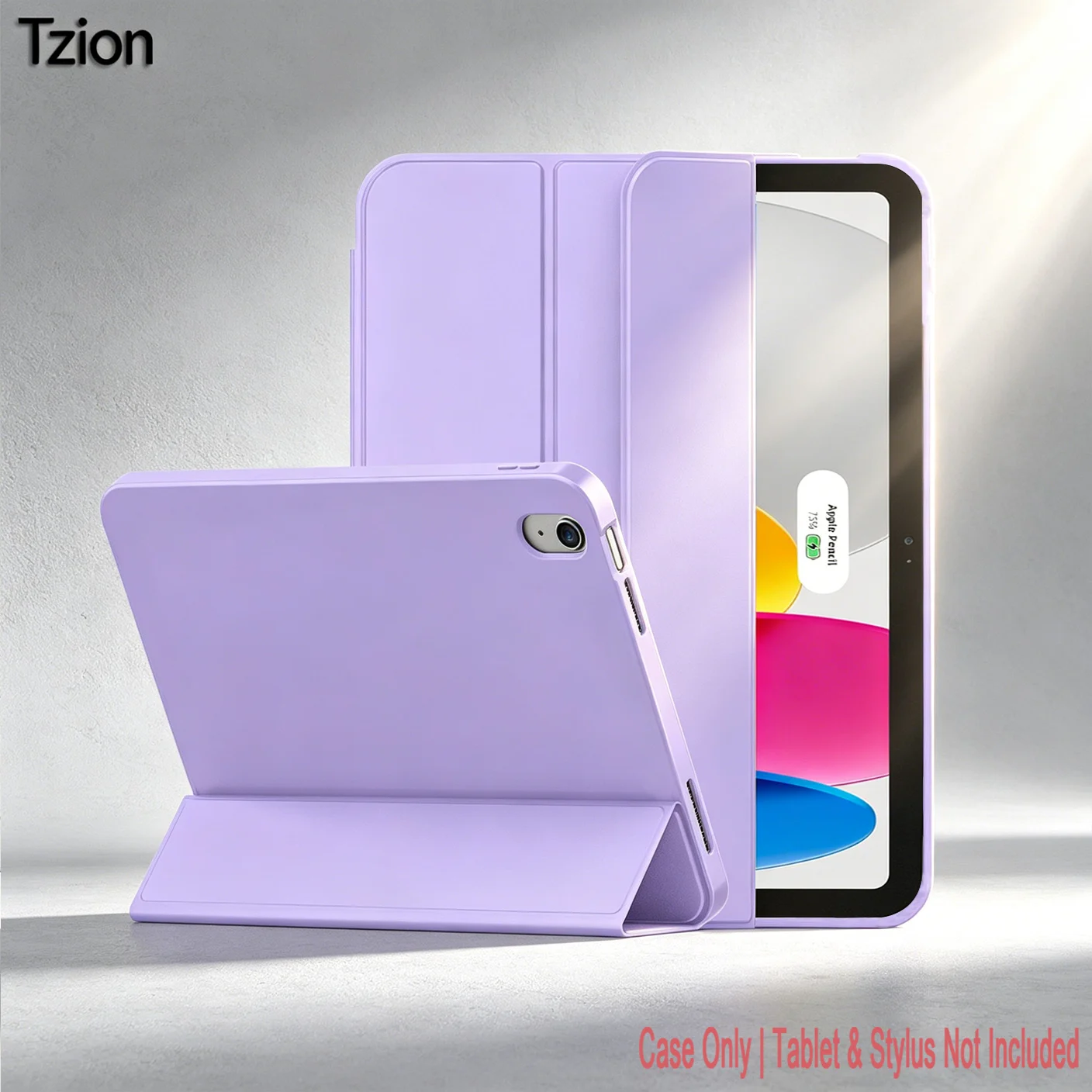 Trifold Stand Smart Cover with Soft TPU Back and Auto Wake/Sleep Feature