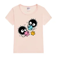 Soot studio ghibli Kids T-Shirt Kawaii T-Shirt Kids Summer Short Sleeve Tees Cartoon Animal Boys Girls Kawaii Tops Tshirt 3