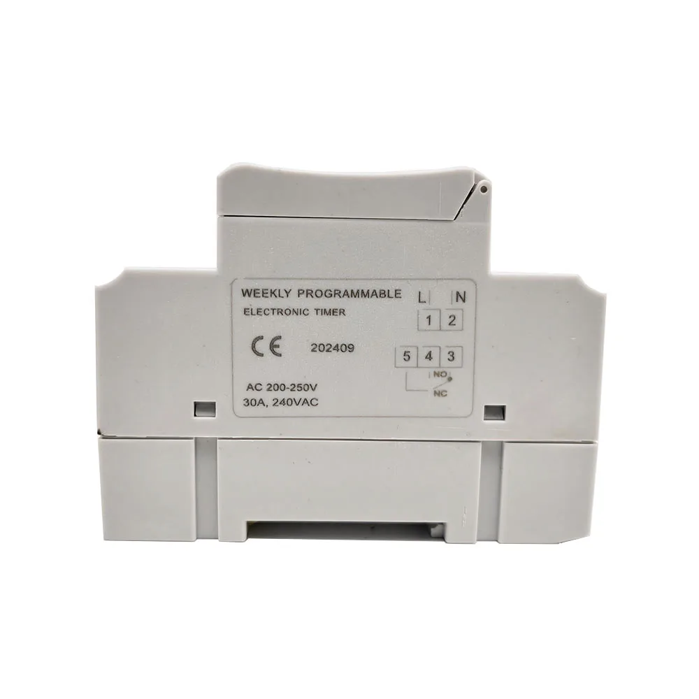 New Type Din Rail 2 Wire Weekly 7 Days Programmable Digital TIME SWITCH Relay Timer Control AC THC 15A 30A 220V 230V 12V 24V 48V 5