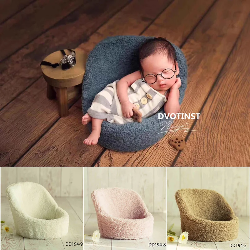 Dvotinst Newborn Photography Props for Baby Posing Mini Sofa Poser Soft Silica Gel Sofa Cover Fotografia Accessories Photo Props