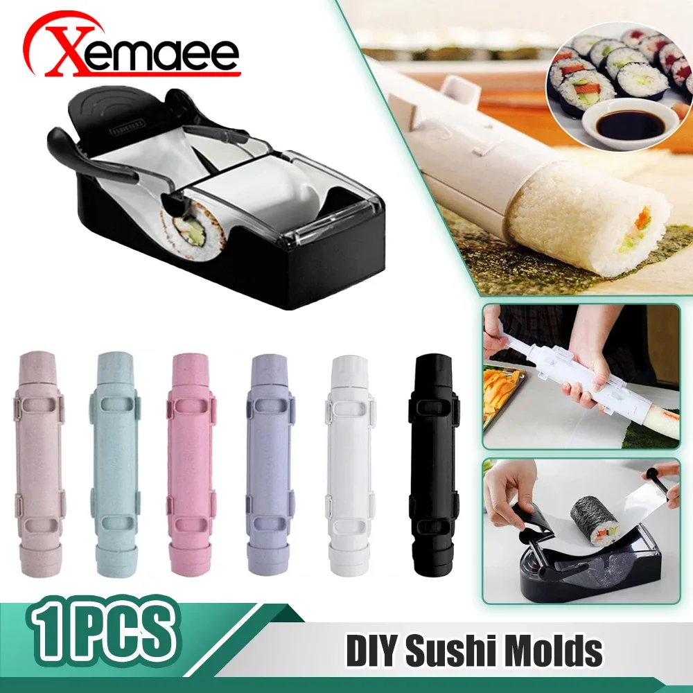 

Quick Sushi Maker Japanese Roller Rice Mold Bazooka Vegetable Meat Rolling Tool DIY Sushi Making Machine Kitchen Gadgets Tools