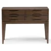 40 inch Wide Mid Century Modern Hallway Console Sofa Entryway Table in Walnut Brown with Storage, 4 Drawers ,for the Living Room 4