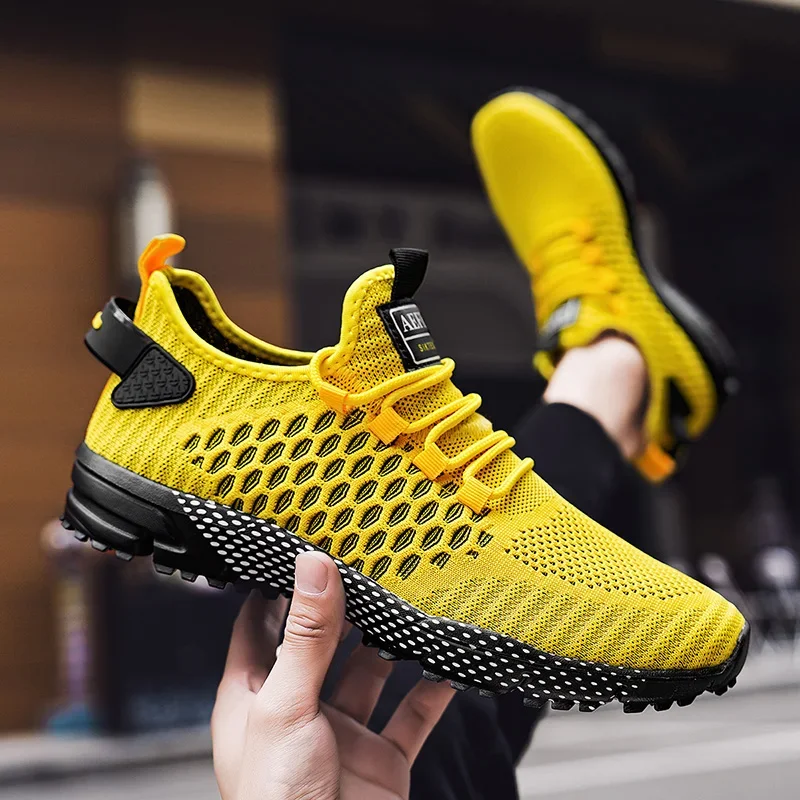 Fashion Sneakers Running Shoes for Men Lightweight High Quality Men's Designer Mesh Sneake Lace-Up Outdoor Sports Tennis Shoes