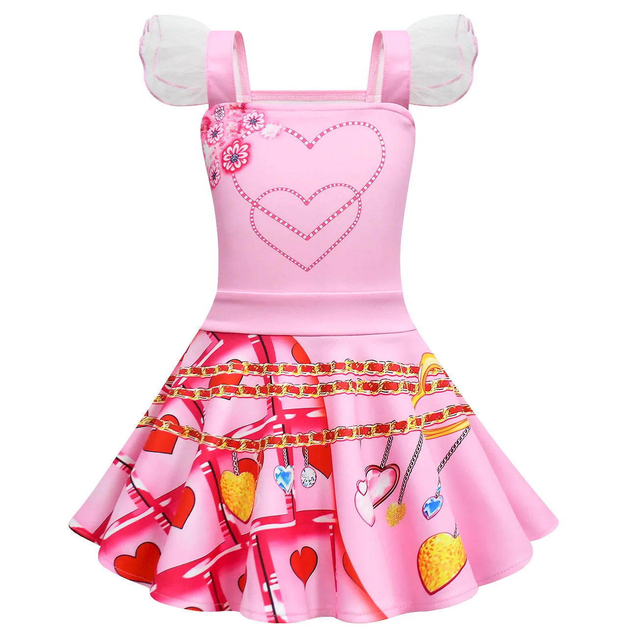 thumbnail image 1 of Nueva película The Rise of Red Ropa para niños Descendants 4 Disfraz de cosplay rojo para niñas Vestido de princesa de Halloween Vestidos de fiesta, 1 of 5